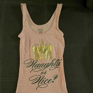 Juicy Couture “naughty or nice?” Petite Ridged tank 👑
